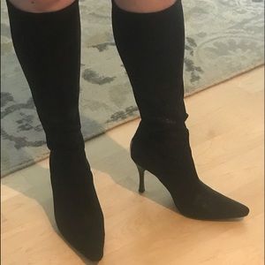 Donald J Pliner Beryl suede black /metallic boots